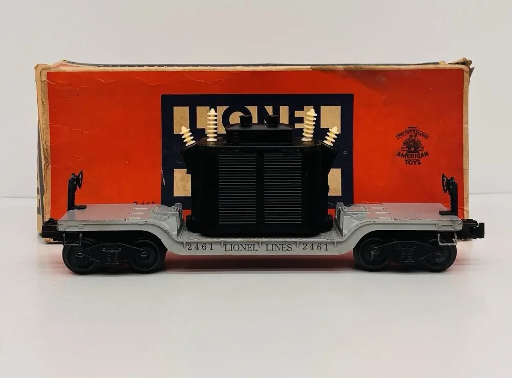Lionel Postwar Depressed Transformer Flat Car 2461 w/ Original Box